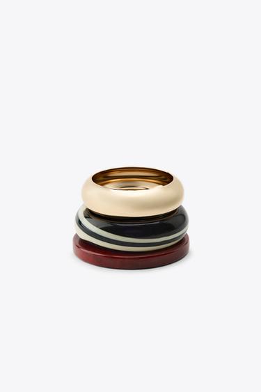 PACK OF 3 RIGID RESIN BRACELETS - Multicoloured by Zara