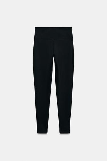 Zara POLYAMIDE LEGGINGS - Black