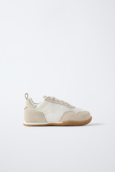 LEATHER TRAINERS - White by Zara