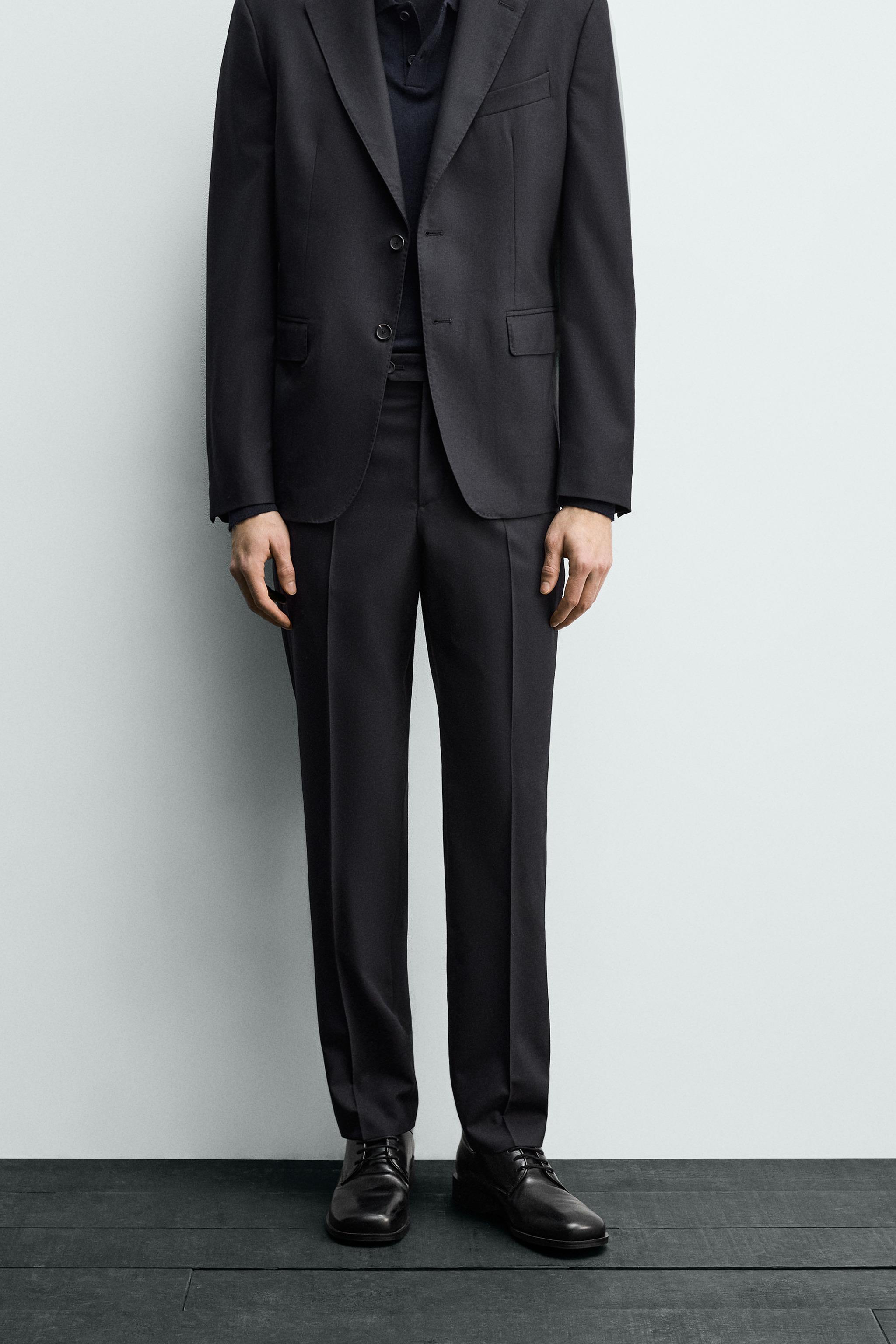 100% WOOL SUIT PANTS