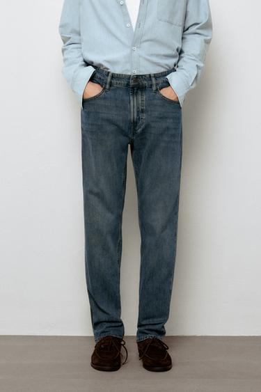 Stonewashed tapered-fit jeans — Blue 2