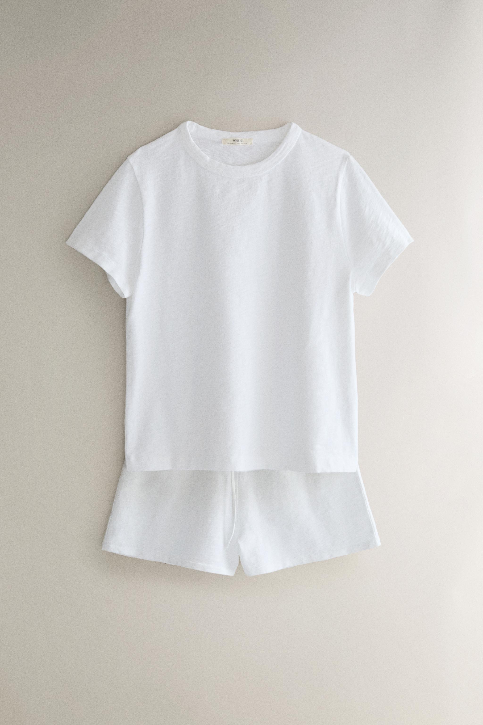T-SHIRT EN COTON MANCHES COURTES