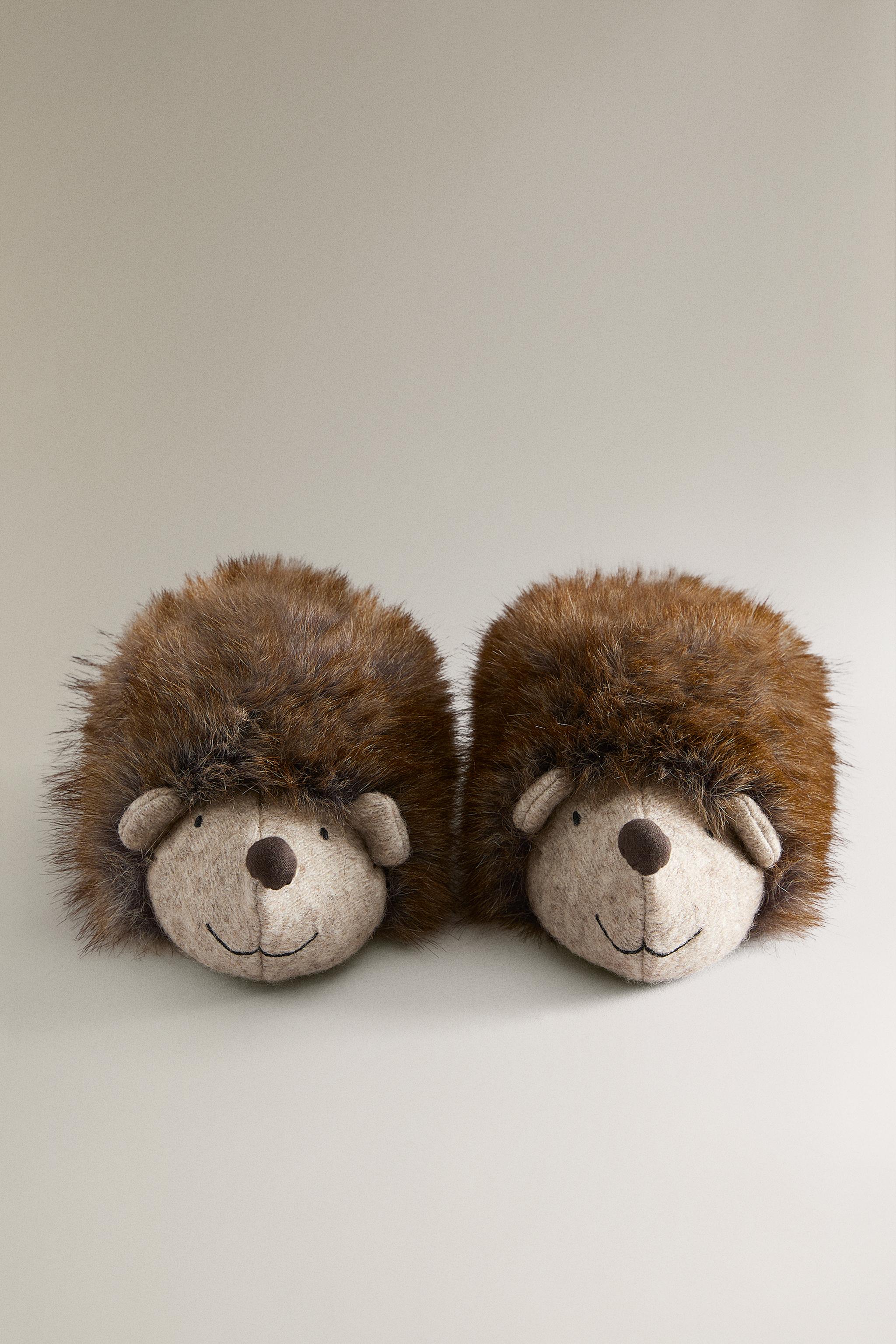 Детские тапочки Zara KIDS' HEDGEHOG SLIPPERS — фото 3