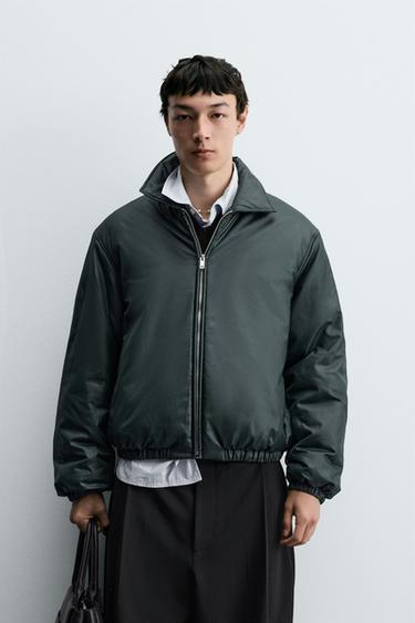 TECHNICAL QUILTED JACKET - Dark green by Zara