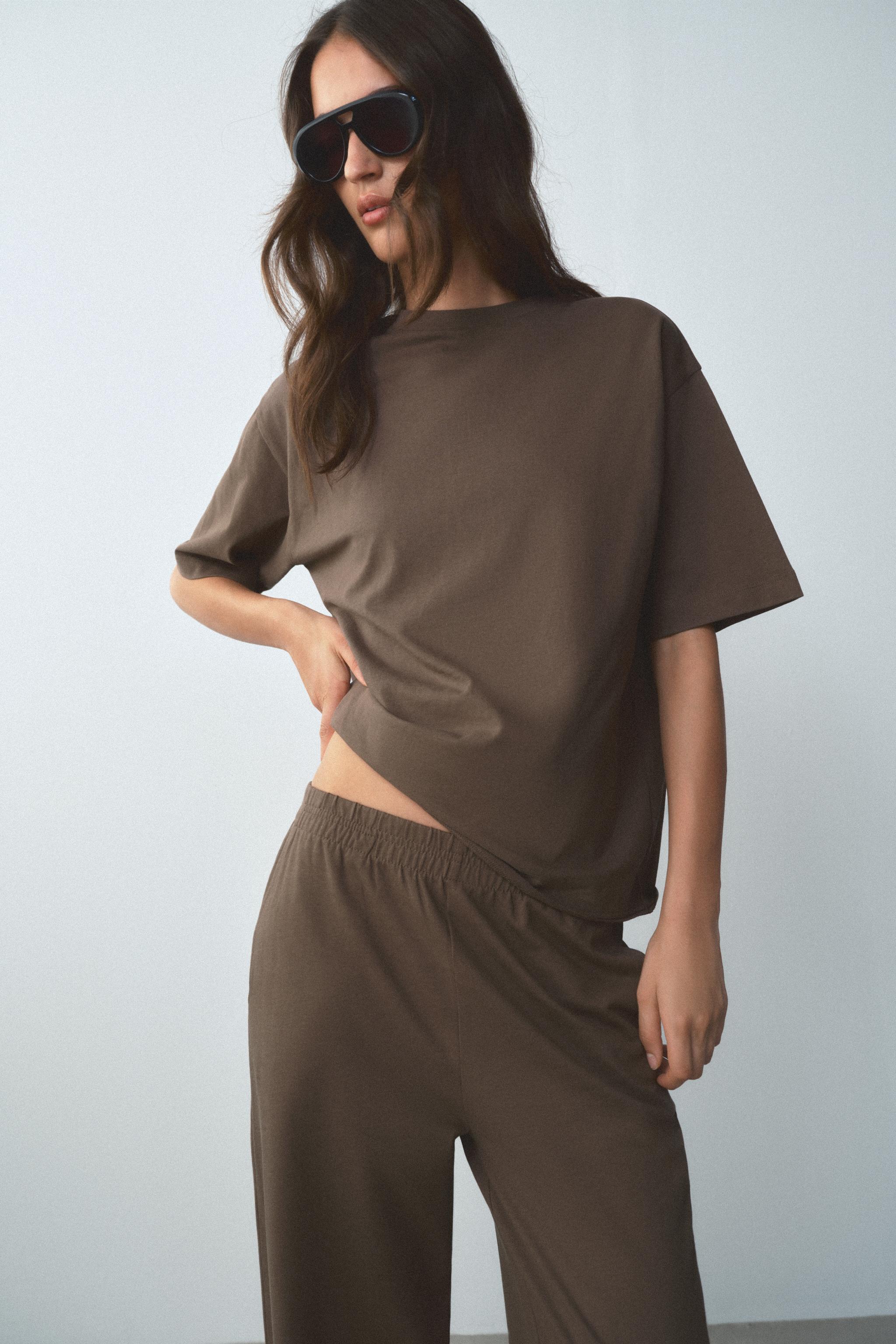 Женские брюки Zara STRAIGHT-LEG COTTON PANTS — фото 3