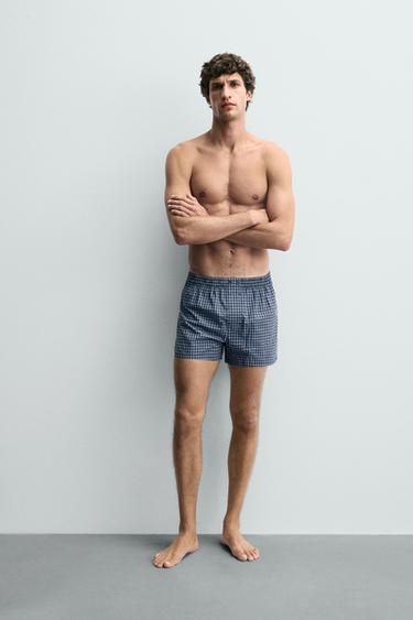 LIMITED EDITION CHECKED POPLIN BOXERS - Multicoloured by Zara - Image 0