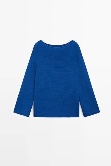 Zara 100% mercerised cotton sweater - Bluish