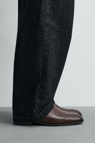 Zara POINTED CHELSEA BOOTS - Brown - Image 0