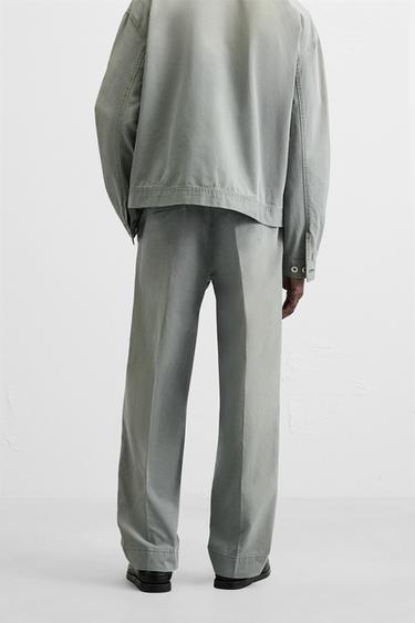 PANTALON CHINO IMPRIMÉ EFFET VINTAGE - Gris de Zara - Image 2