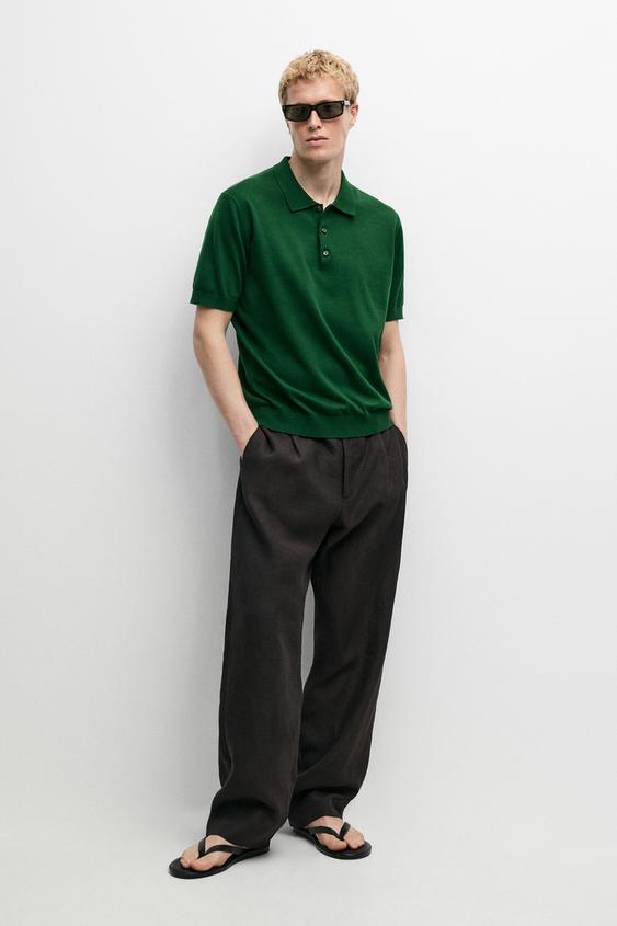 100% cotton knit polo sweater from Zara - $90