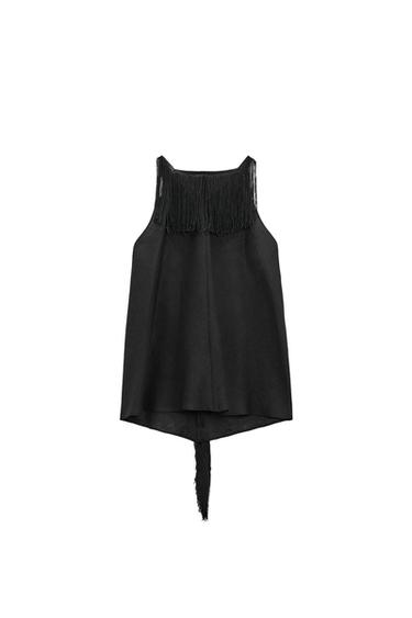 LINEN HALTER TOP