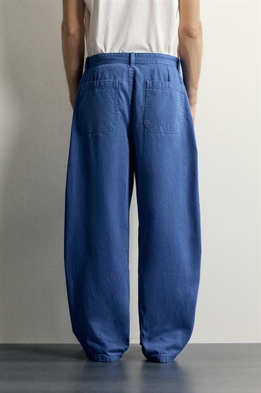 PANTALON RELAXED STRAIGHT FIT - Bleu roi de Zara - Image 2