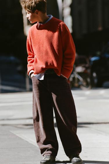 RELAXED FIT BAGGY JEANS - Brown by Zara