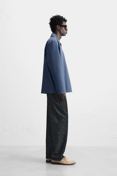 WASHED SMOCK OVERSHIRT - Light indigo by Zara - Image 3