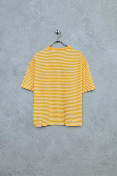 STORIESZ - STRIPED T-SHIRT - Yellow by Zara - Image 1