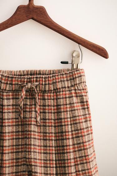 ZARA TIMELESS - KARIERTE BAGGY-HOSE - Braun von Zara
