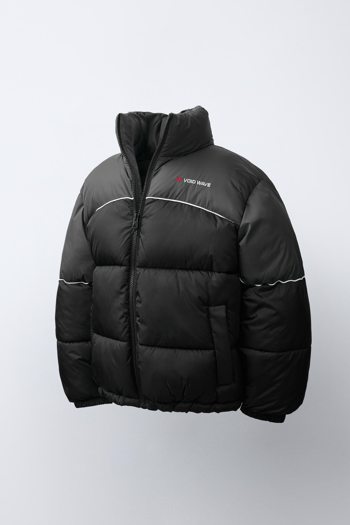 Детская куртка Zara Water-Repellent Contrast Quilted, цвет: Чёрный — фото 2