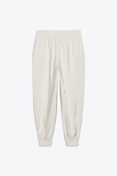 CUFFED HEM TROUSERS - Cream by Zara - Image 6