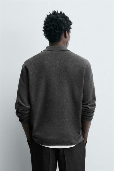 SOFT KNIT POLO SHIRT - Anthracite grey by Zara