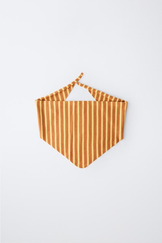 Детские аксессуары Zara Striped Knit Triangle Bandana, цвет: Горчичный