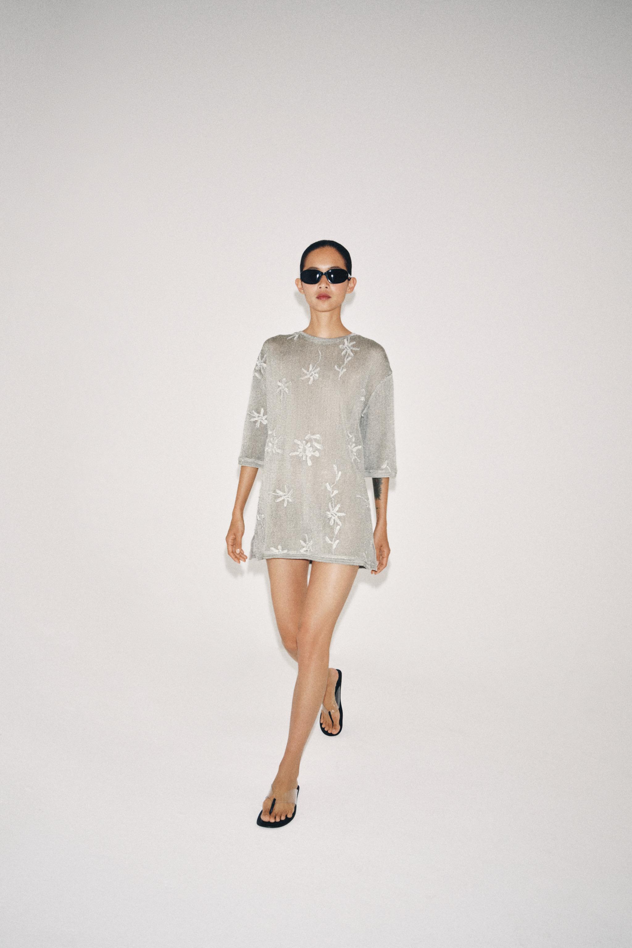 TOP OVERSIZE EN MAILLE FIL MÉTALLISÉ