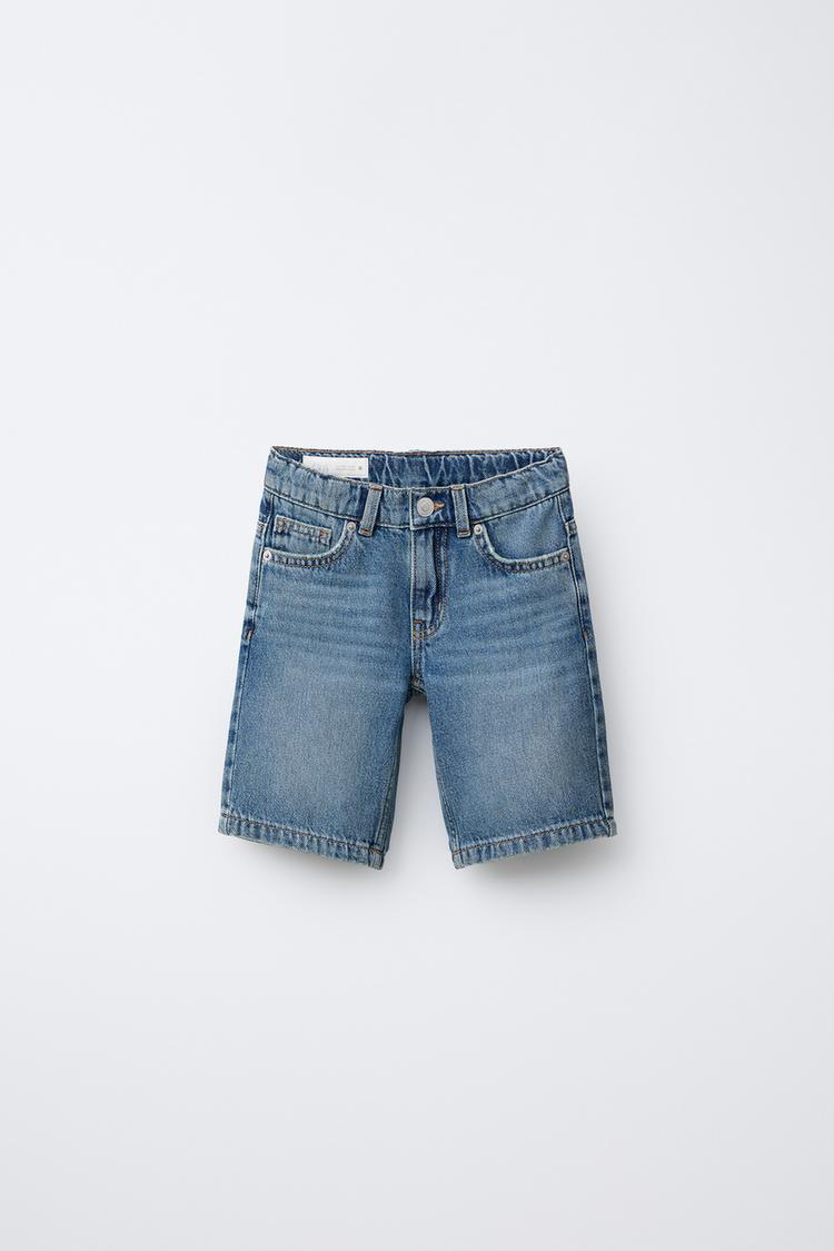 ORIGINAL FIT デニム バミューダパンツ - ミディアムブルー | ZARA 