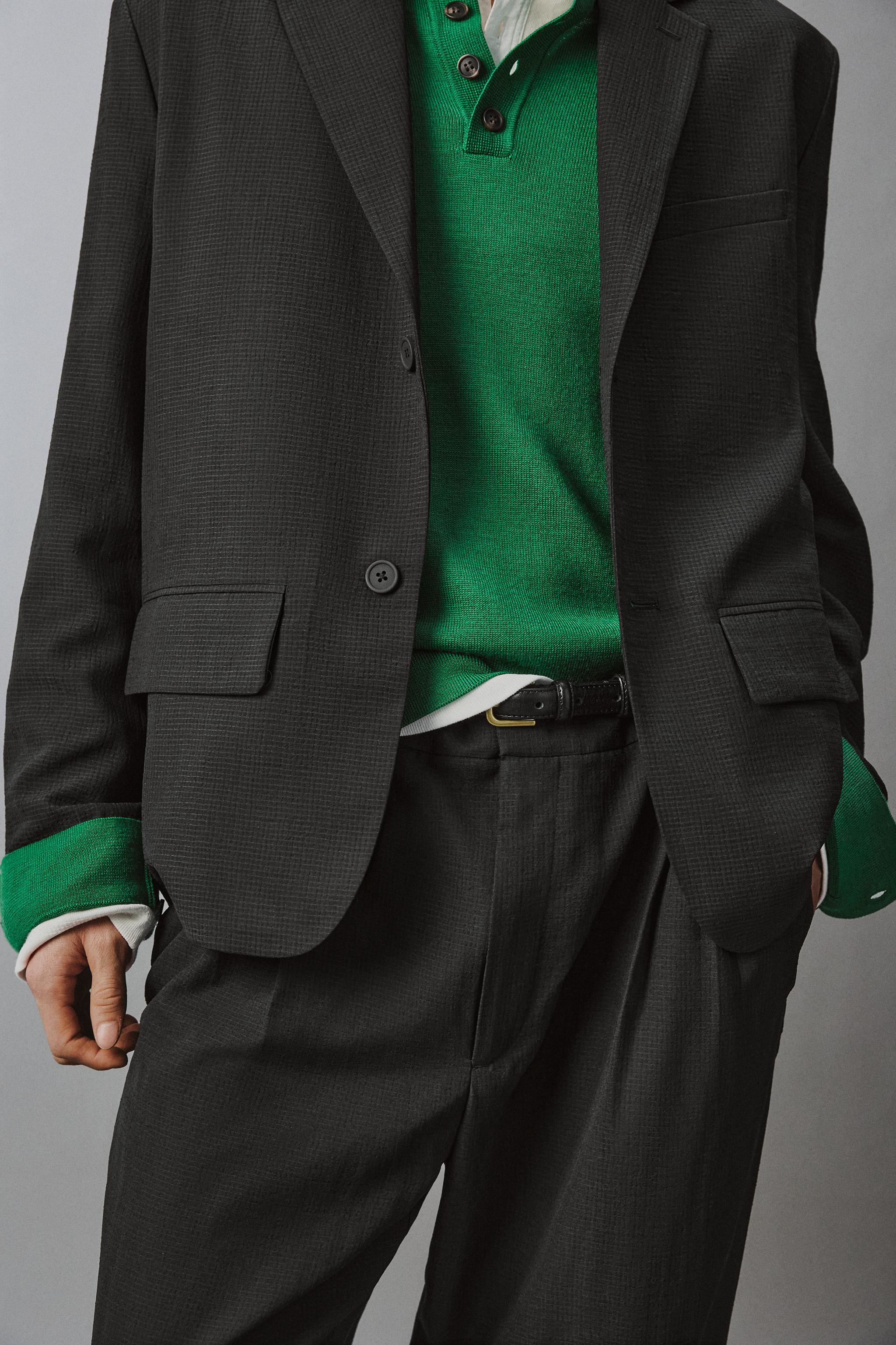 テクニカル リラックスフィット スーツブレザー - ブラック | ZARA 