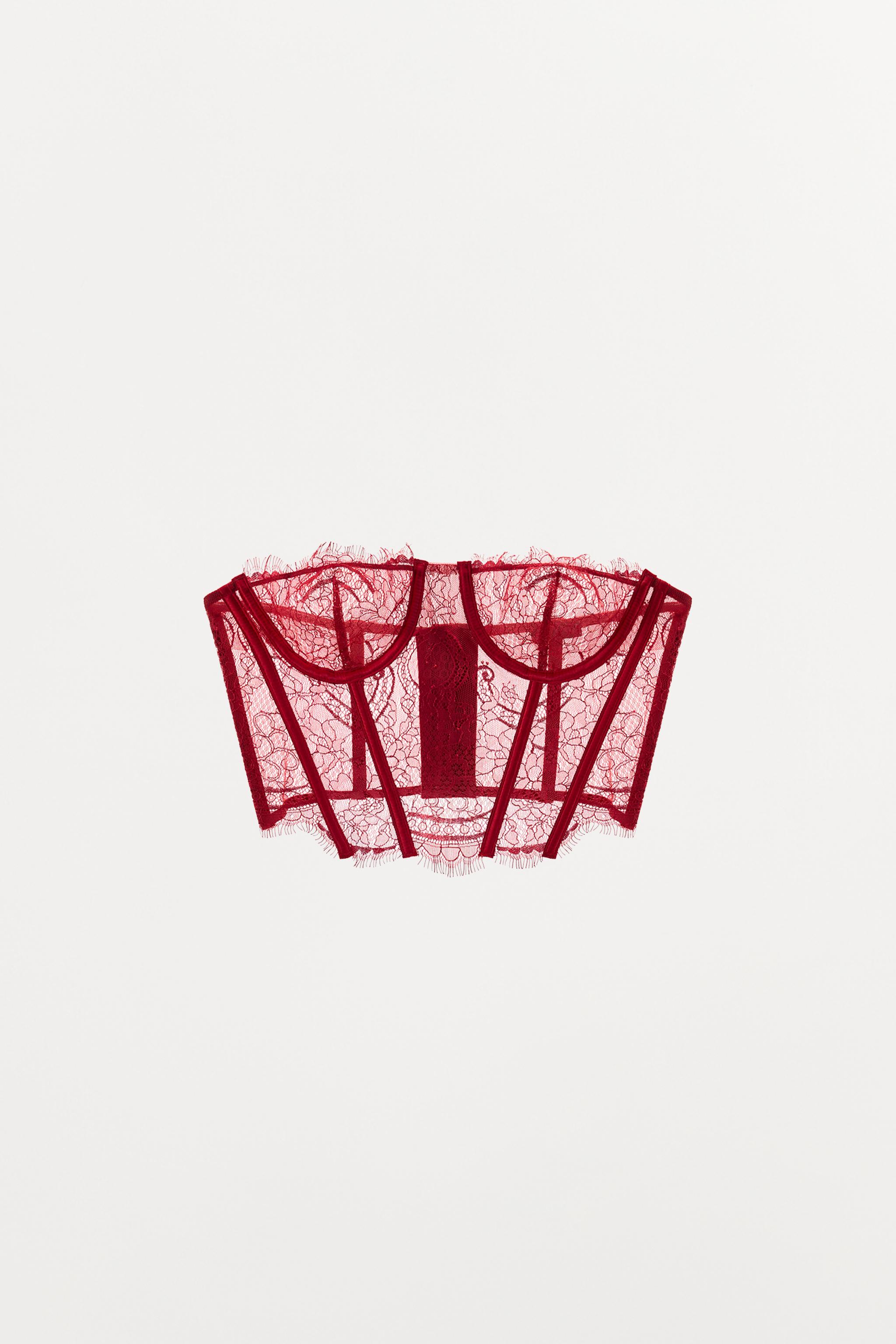 CORSET À ARMATURES EN DENTELLE