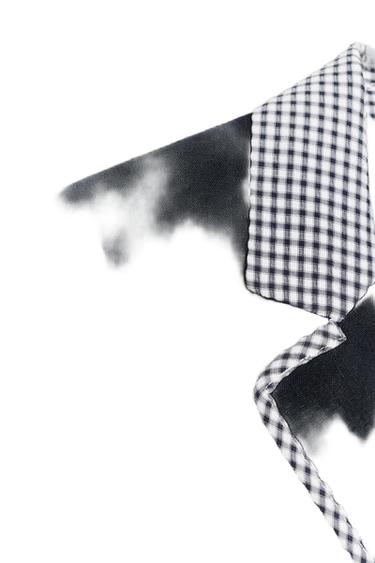 KURZER BLAZER MIT VICHY-KARO - Marineblau von Zara