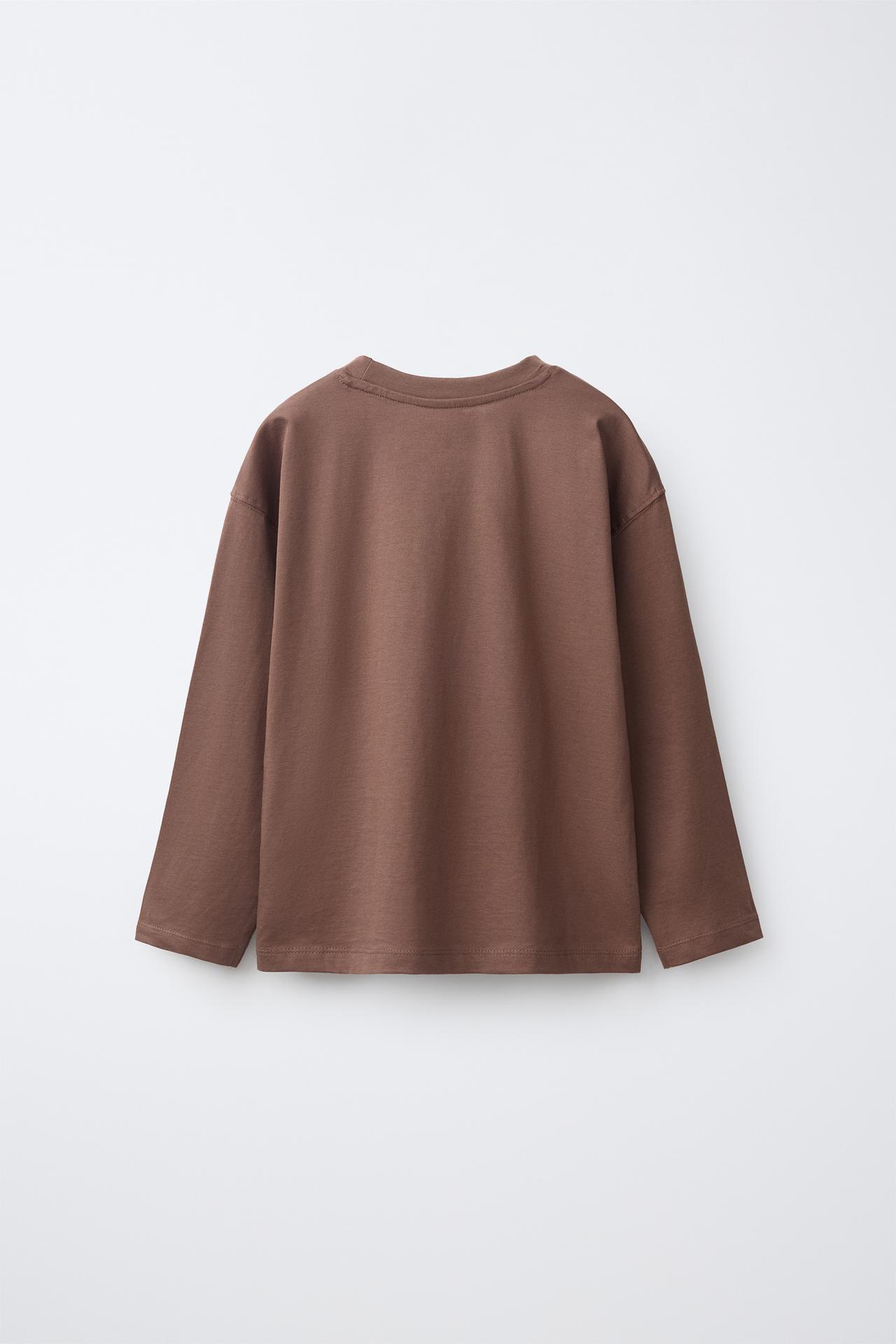 VARSITY PRINT T-SHIRT — Light brown