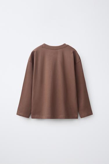 VARSITY PRINT T-SHIRT — Light brown 2