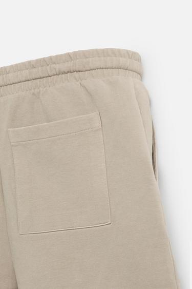 REGULAR FIT JOGGER BERMUDA SHORTS - Grey by Zara - Image 9