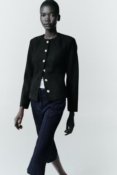 PANTALÓN CAPRI DENIM ZW COLLECTION - Azul de Zara