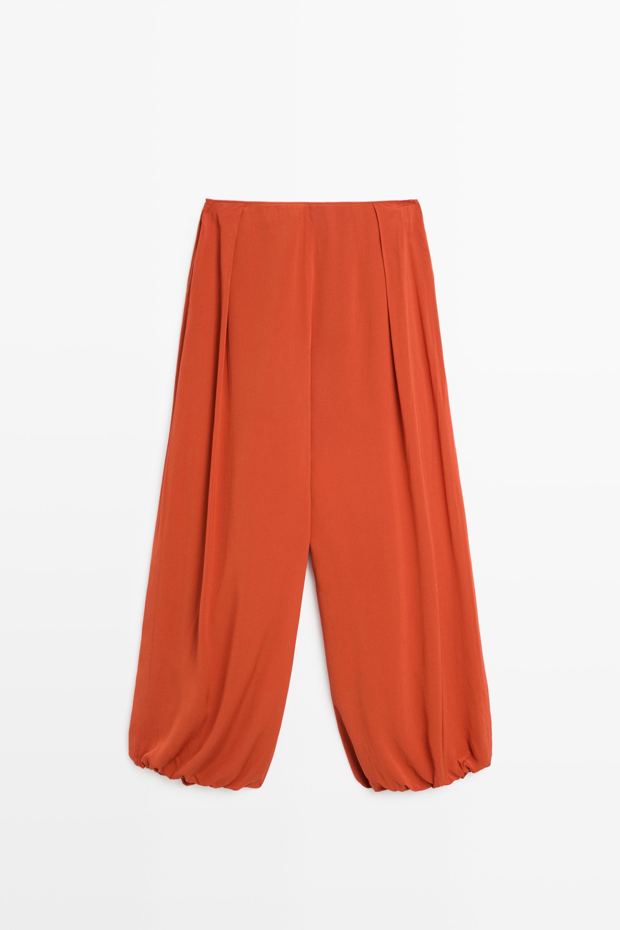 Pleated sarouel trousers total look