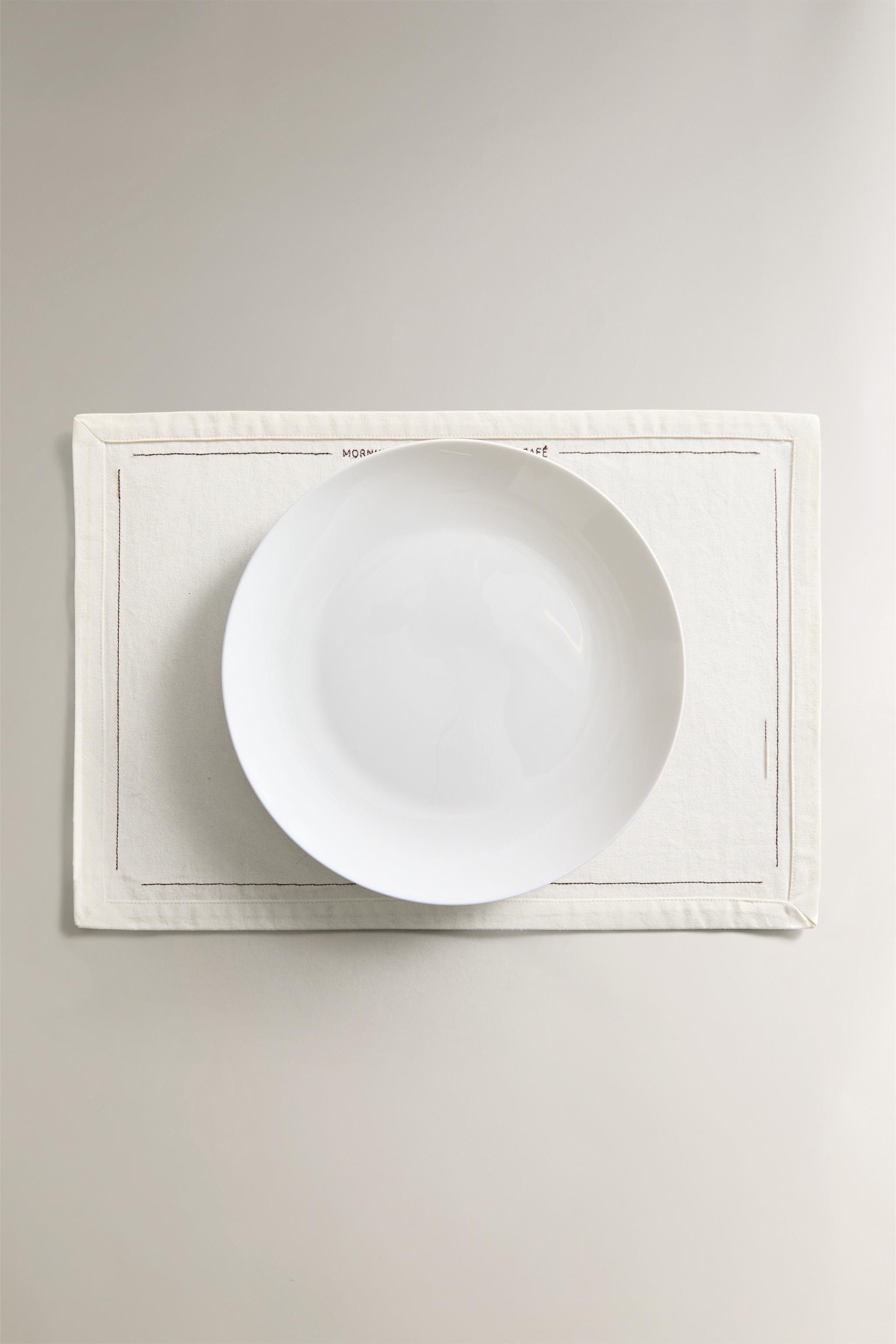 SET DE TABLE EN COTON CAFÉTÉRIA