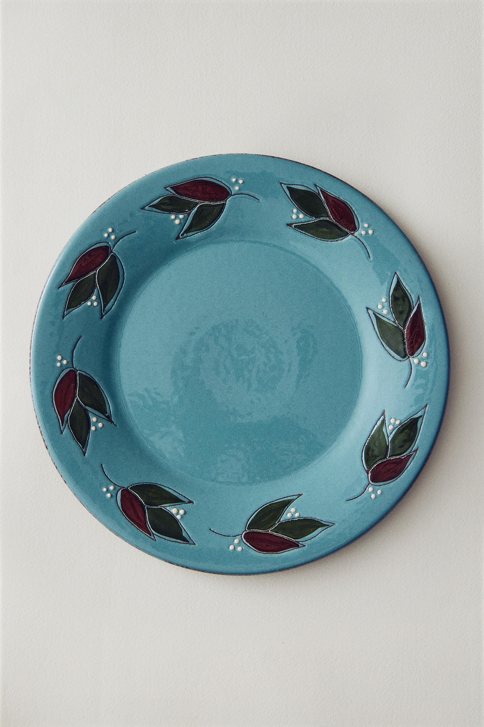 LEAF EARTHENWARE DINNER PLATE