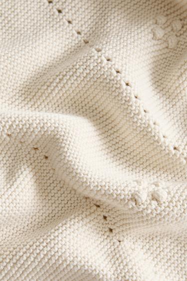 OPENWORK COTTON BABY BLANKET - Ecru by Zara - Image 2