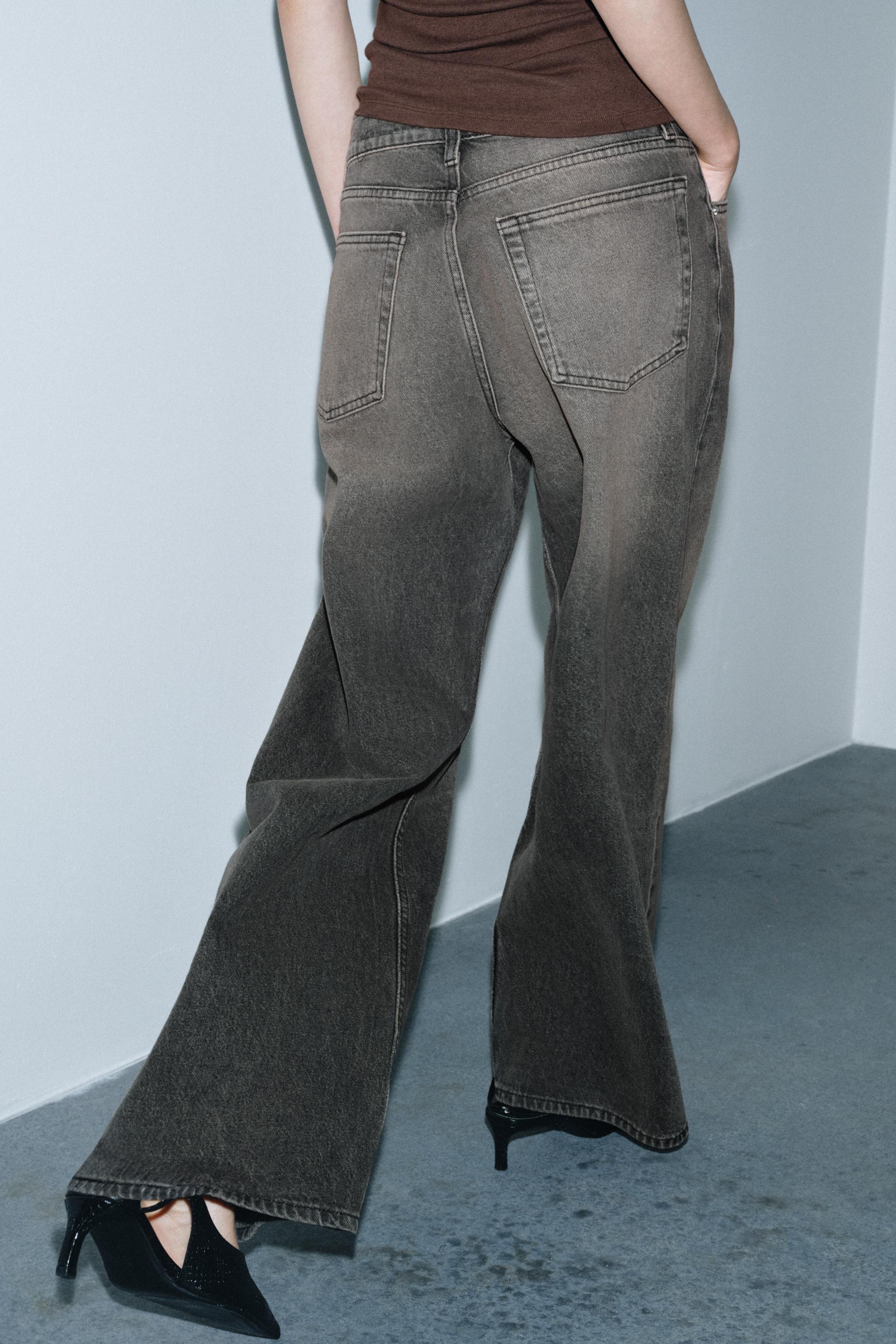 ZW COLLECTION MID-RISE WIDE LEG JEANS WITH DARTS