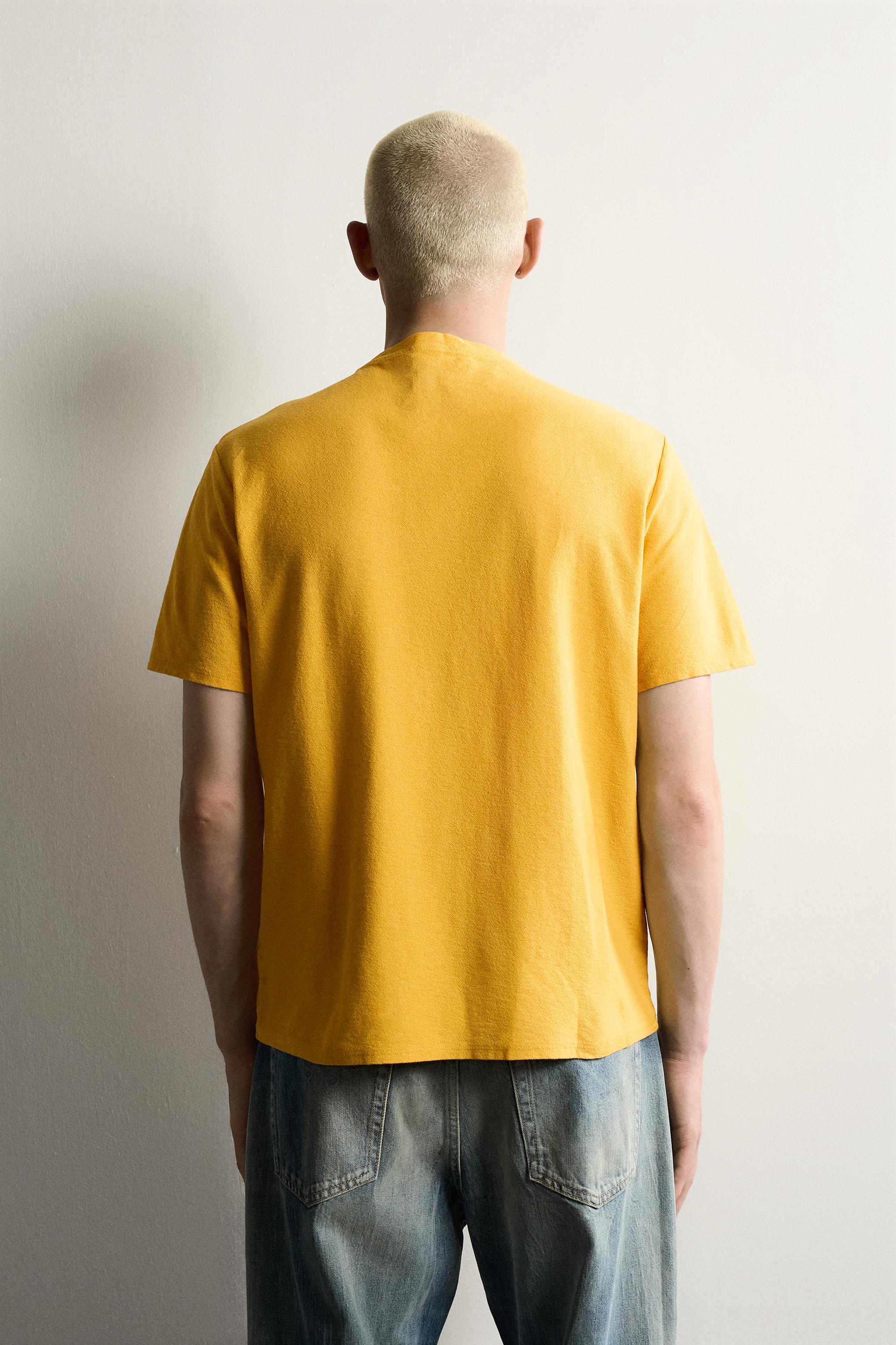 Zara YIKAMA EFEKTLİ BASKILI T-SHIRT görsel 3