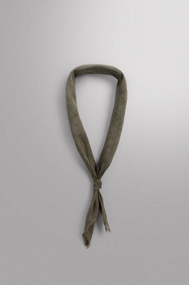 BANDANA LÉGÈRE EN COTON - Gris taupe de Zara - Image 3