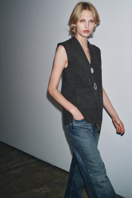 LONG WOOL BLEND VEST