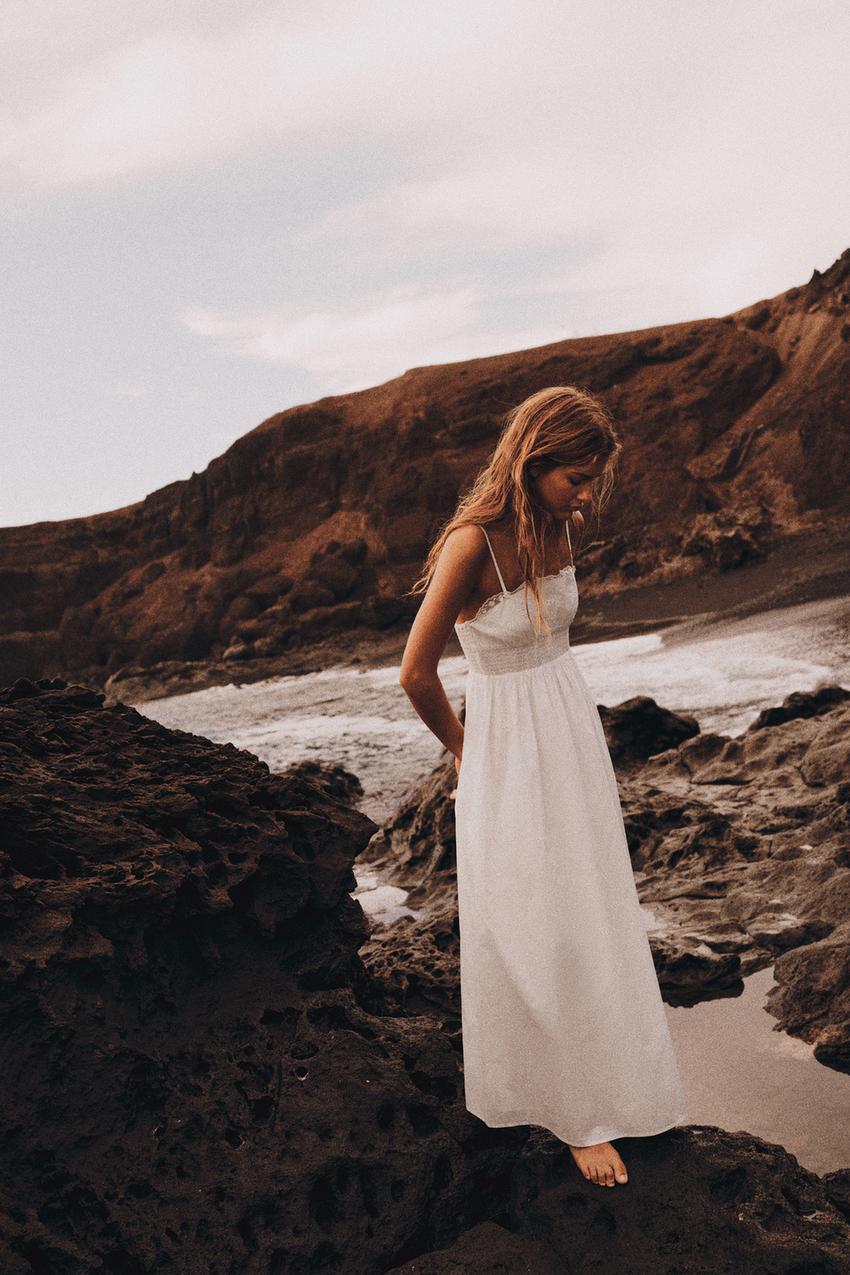 white flowered dress Must Be Love Floral Maxi Dress - Blue and White