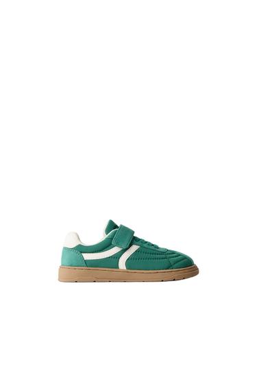 TENNIS OU BASKET RÉTRO BAREFOOT - Vert de Zara