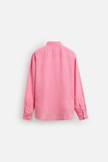 100% LINEN SHIRT - Strawberry by Zara - Image 7