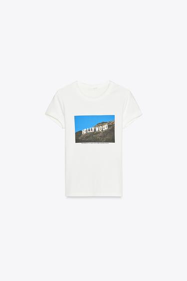 T-SHIRT IMPRIMÉ HOLLYWOOD - Blanc de Zara - Image 4