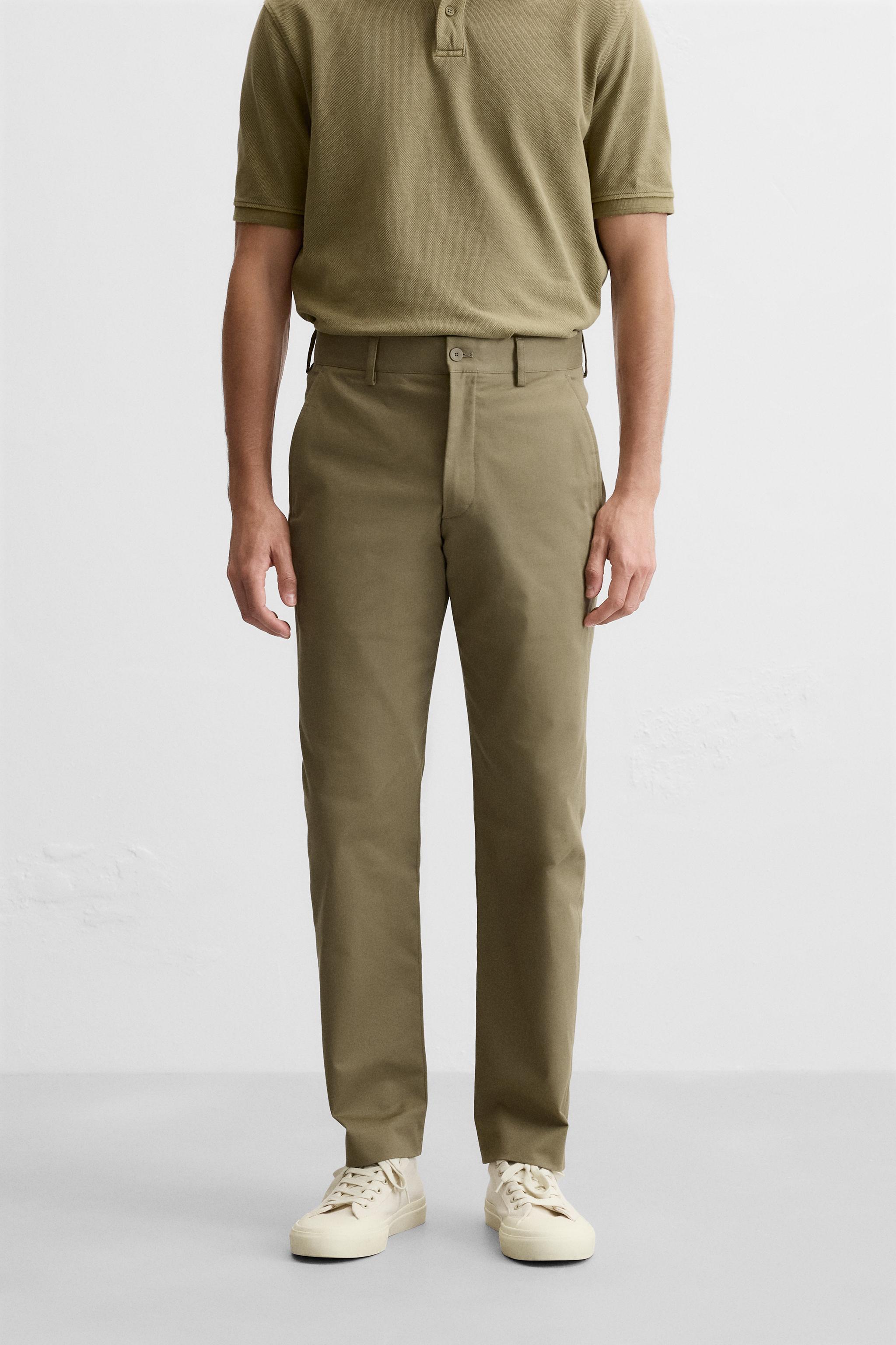 Pantalon chino homme zara sale