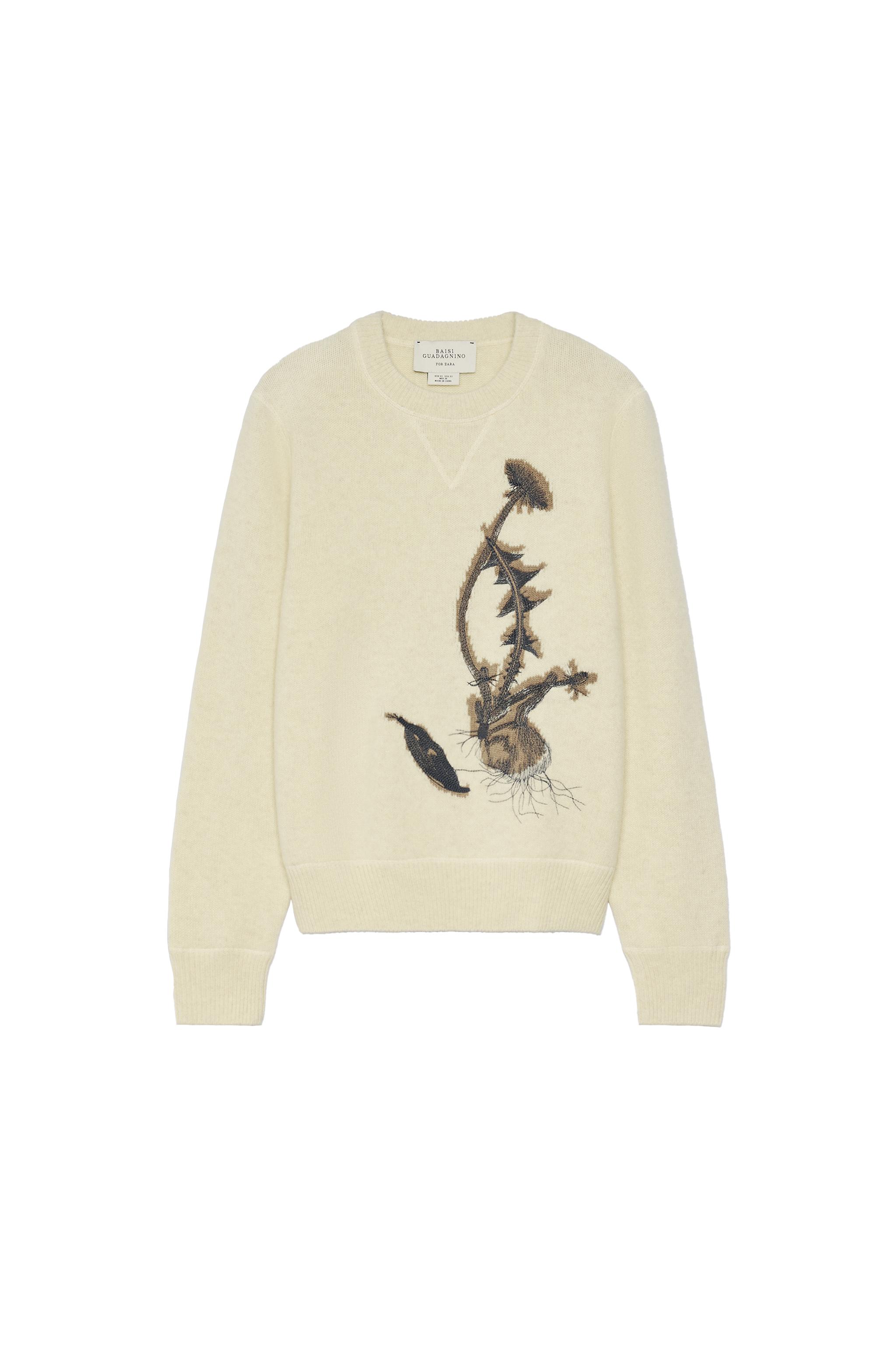 PULL 100% LAINE INTARSIA BRODÉ