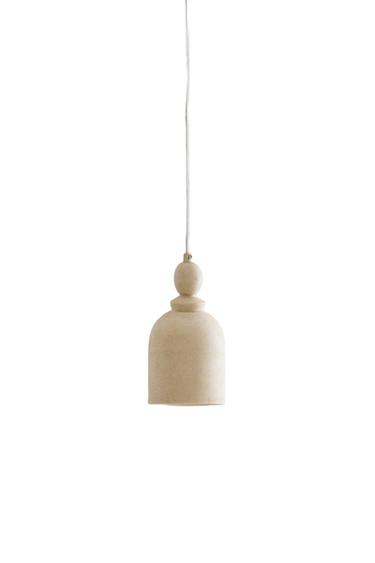 LARGE CERAMIC CEILING LAMP - Beige by Zara