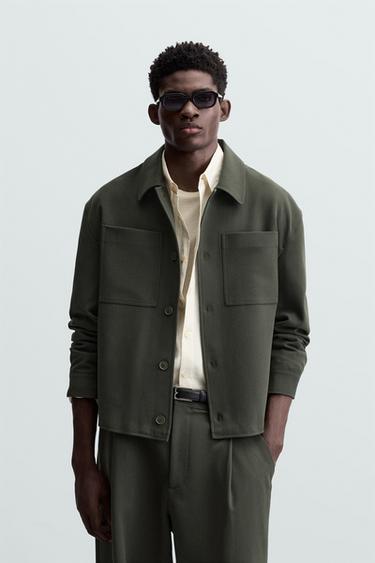 CAMISA AMPLA BOXY FIT - Verde da Zara