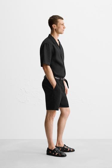 100% LINEN LIMITED EDITION SHIRT - Black by Zara - Image 3